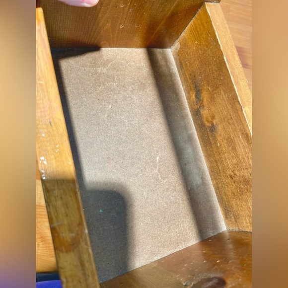 VTG Wood Craft Caddy Tool Box with Handle Decorative Plant Display Hobby Holder - Picture 16 of 16